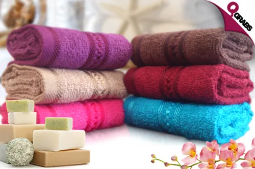 For QR69, Refresh Your Bathroom Linens with a 6-Piece Cotton Towel Set - Choose from 6 Colors! (Up to QR109 Value)